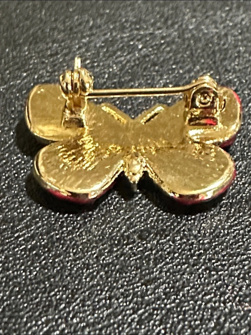 Roman 2017 Bereavement 18k Gold Plate & Crystal Accent Butterfly Brooch